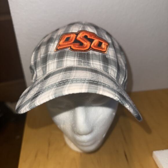 Oklahoma State Cowboys OSU One Fit L/XLTop Of The World Hat Cap Plaid - Picture 1 of 6